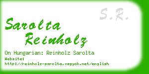 sarolta reinholz business card